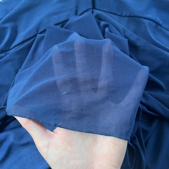 JVN By JOVANI Women’s 8 Navy Rhinestones Ruched Strapless Empire Gown #JVN21713A - Picture 15 of 16